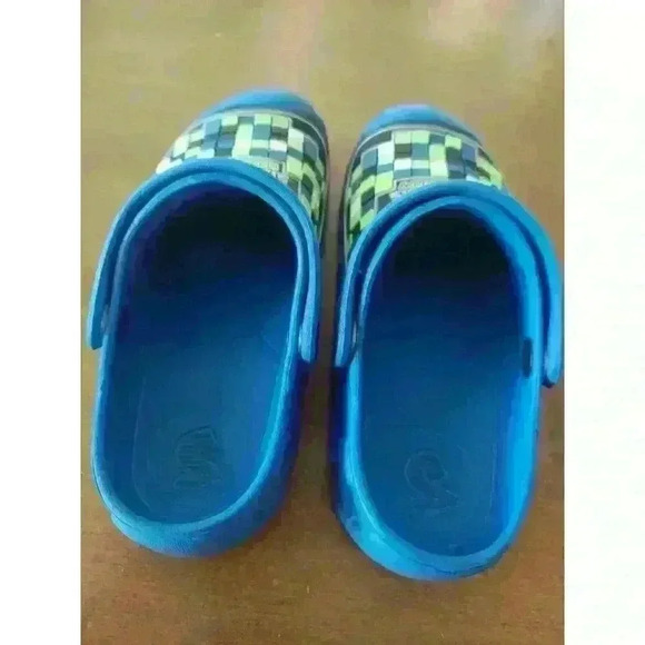 Skechers Mega Craft Slip On Clog Blue Boys Size 1 ' Minecraft Style 'Heavy Duty - Picture 3 of 4